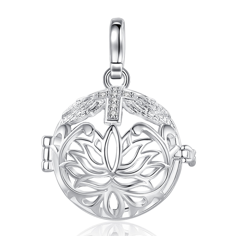 Yoga Lotus Angel Chime Cage Pendant
