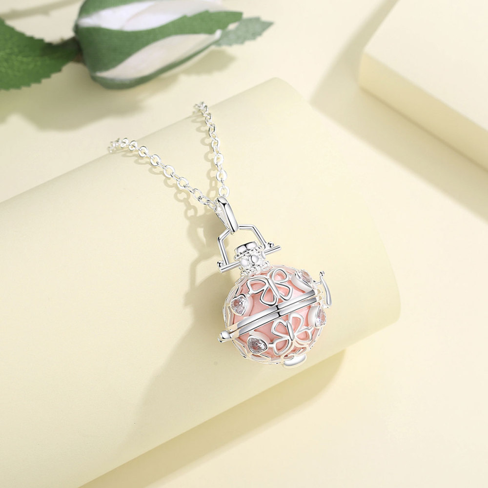 Vintage Butterfly Chime Ball Cage Pendant