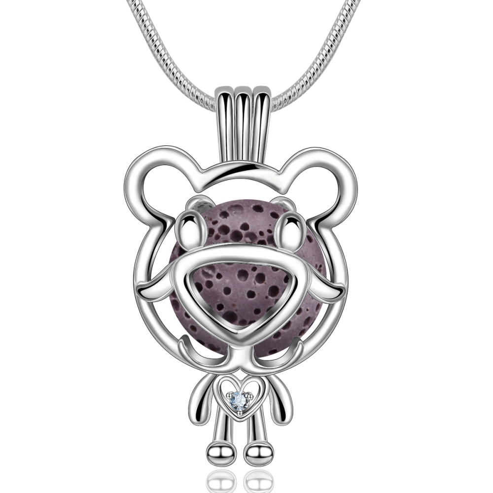 Bear-Shaped Aromatherapy Oil Diffuser Cage Pendant