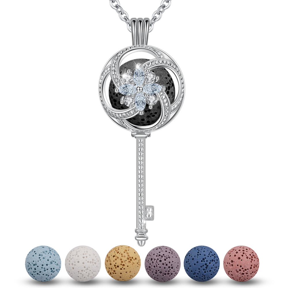 Zircon Key Shaped Essential Oil Diffuser Pendant