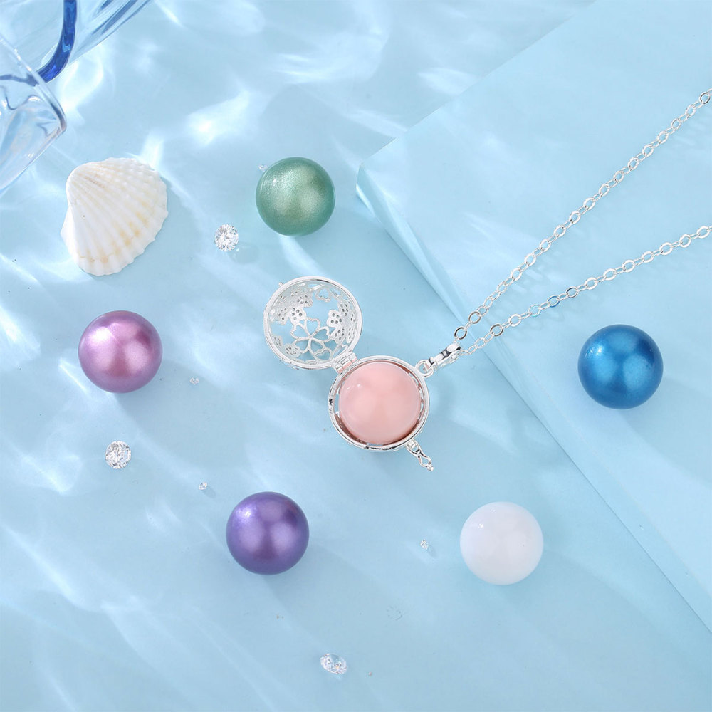 Vintage Floral Cubic Zirconia Chime Balls Bola Pendant