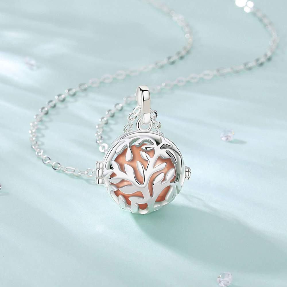 Tree Memorial Stainless Steel Urn Ball Pendant