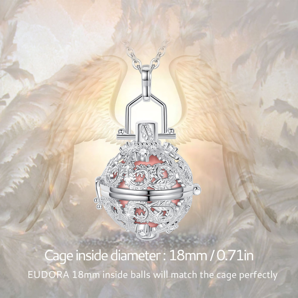 Leaf Design Music Chime Bell Cage Pendant