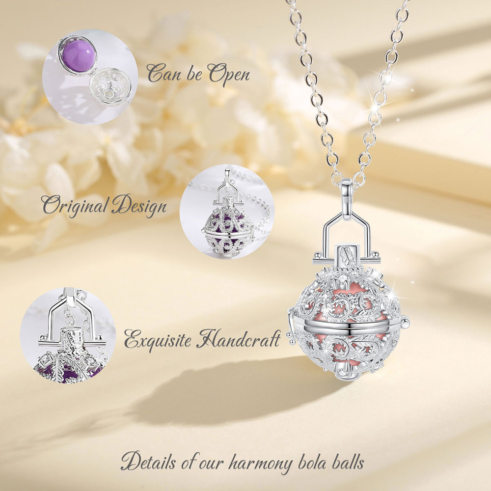 Leaf Design Music Chime Bell Cage Pendant