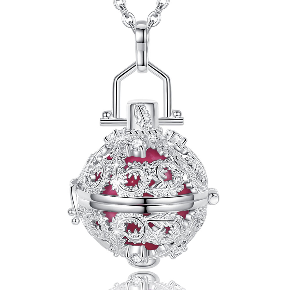 Leaf Design Music Chime Bell Cage Pendant