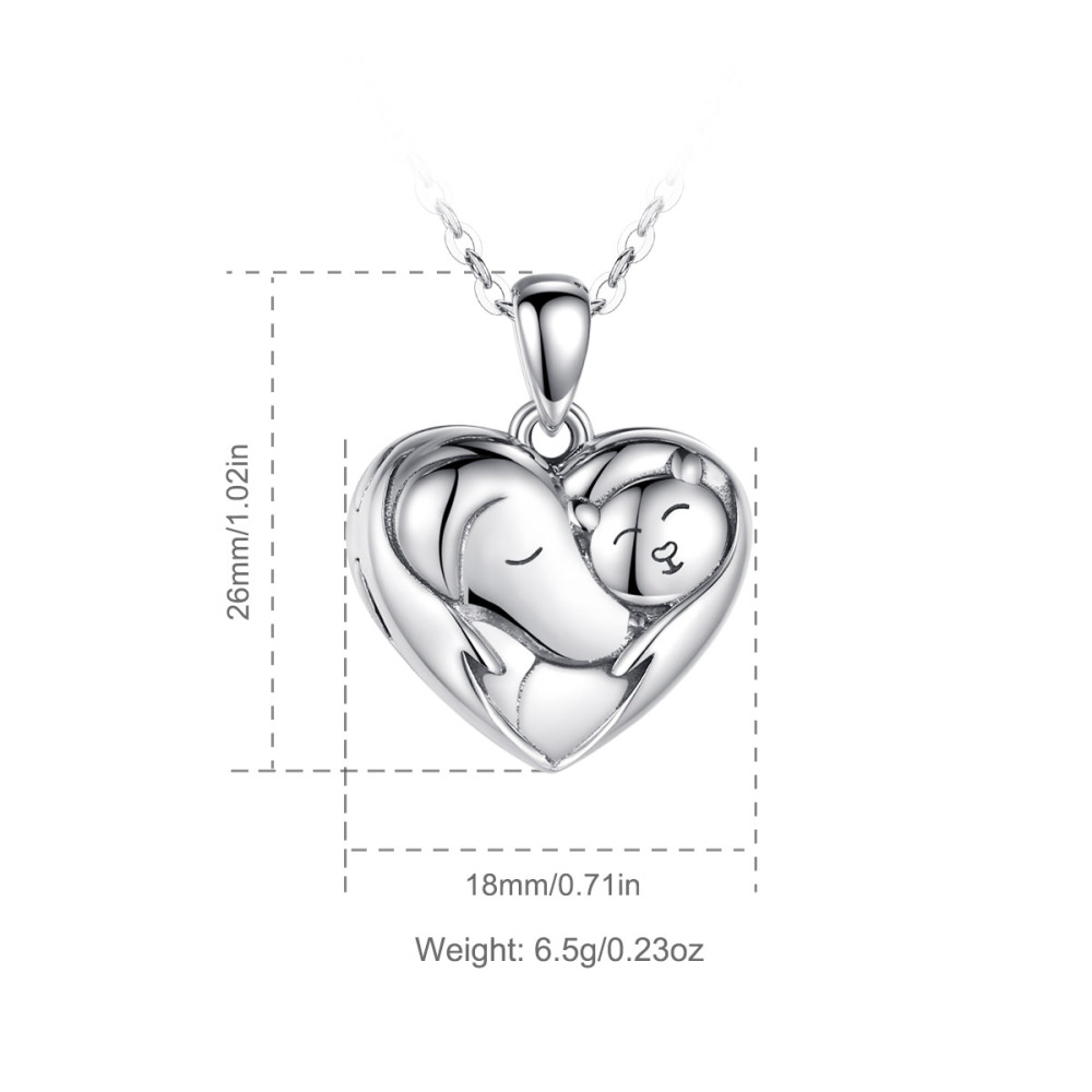 Cat and Dog Design Heart-Shaped Photo Locket Pendant