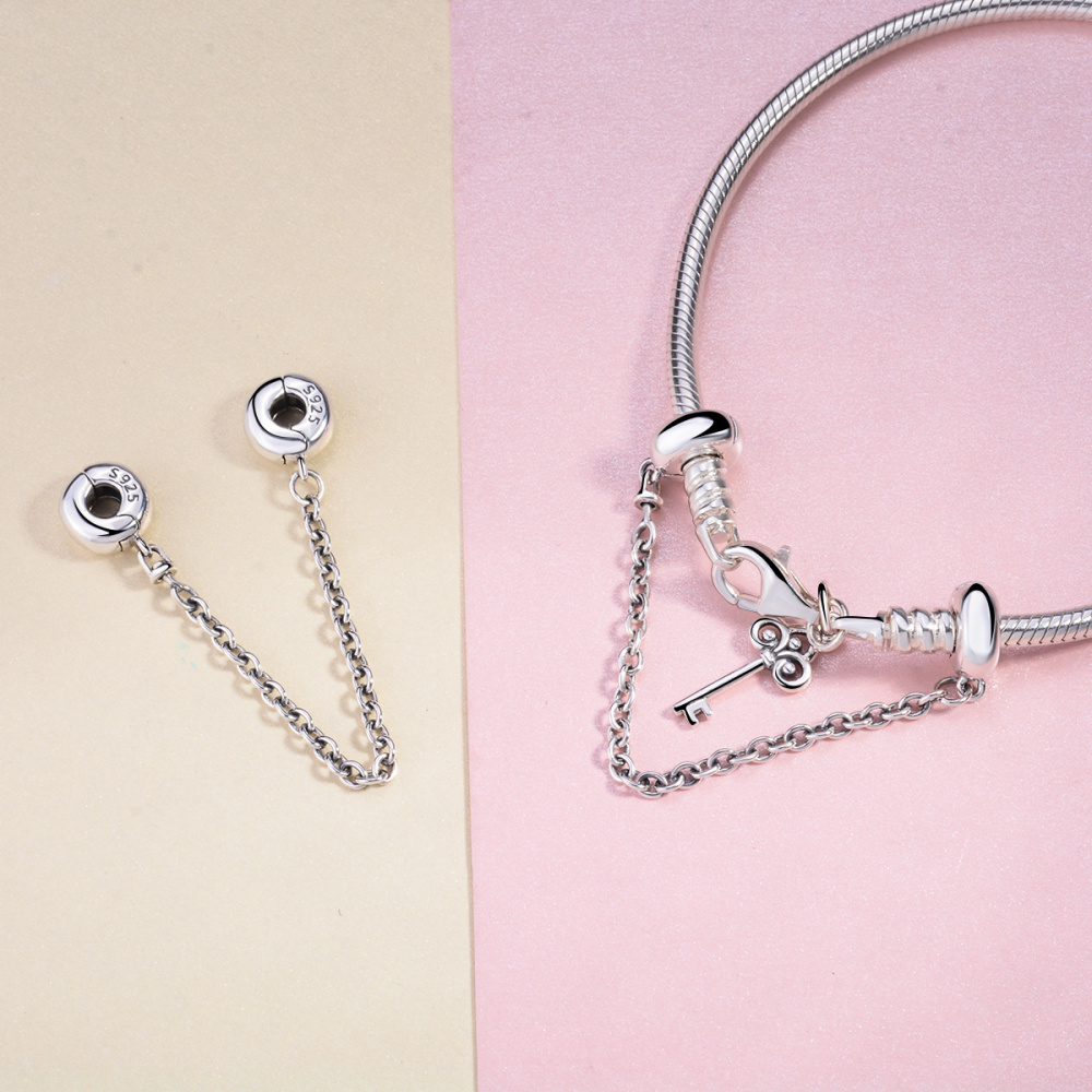925 Sterling Silver Linked Circle Beads
