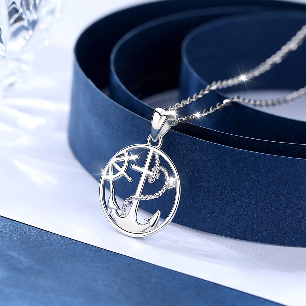 Stylish 925 Sterling Silver Anchor Pendant