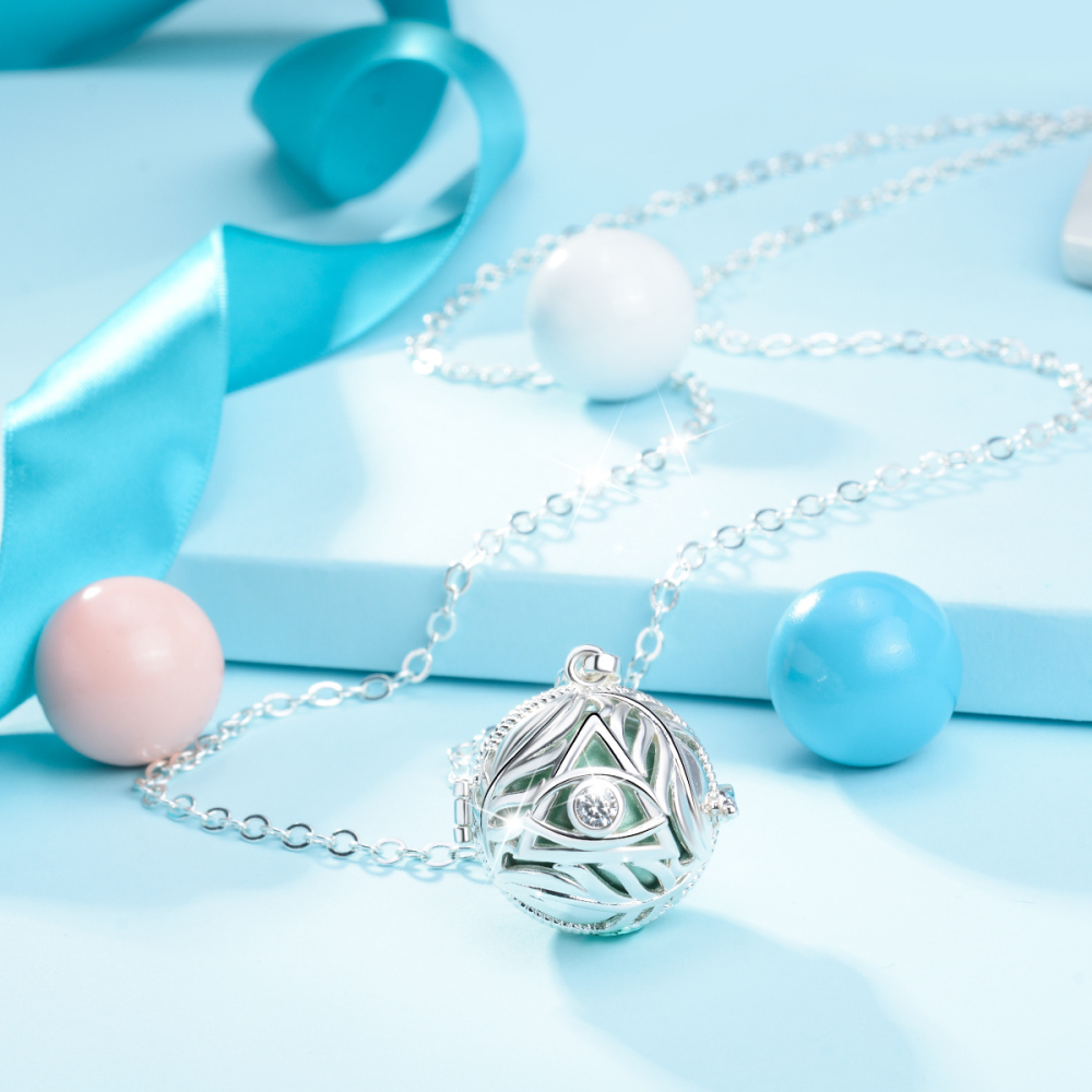 All-Seeing Eye Angel Chime Wish Ball Necklace