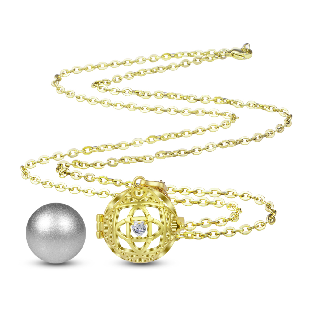 Gold-Plated Copper Celtic Knot Cage Pendant