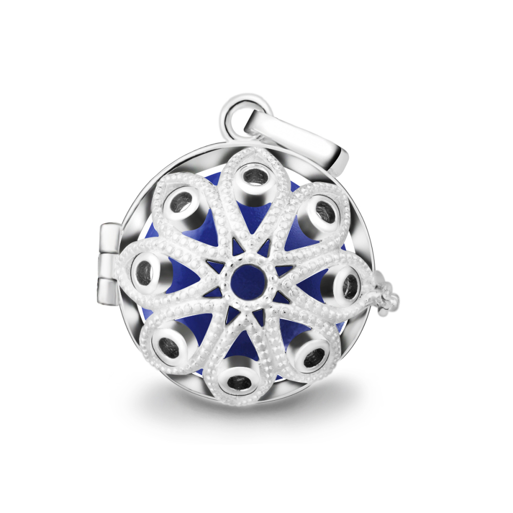 Vintage Floral Chime Ball Cage Wind Chime Necklace