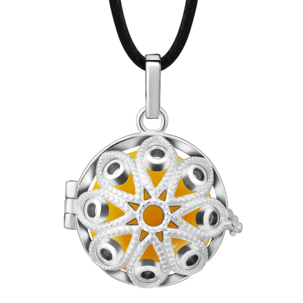 Vintage Floral Chime Ball Cage Wind Chime Necklace
