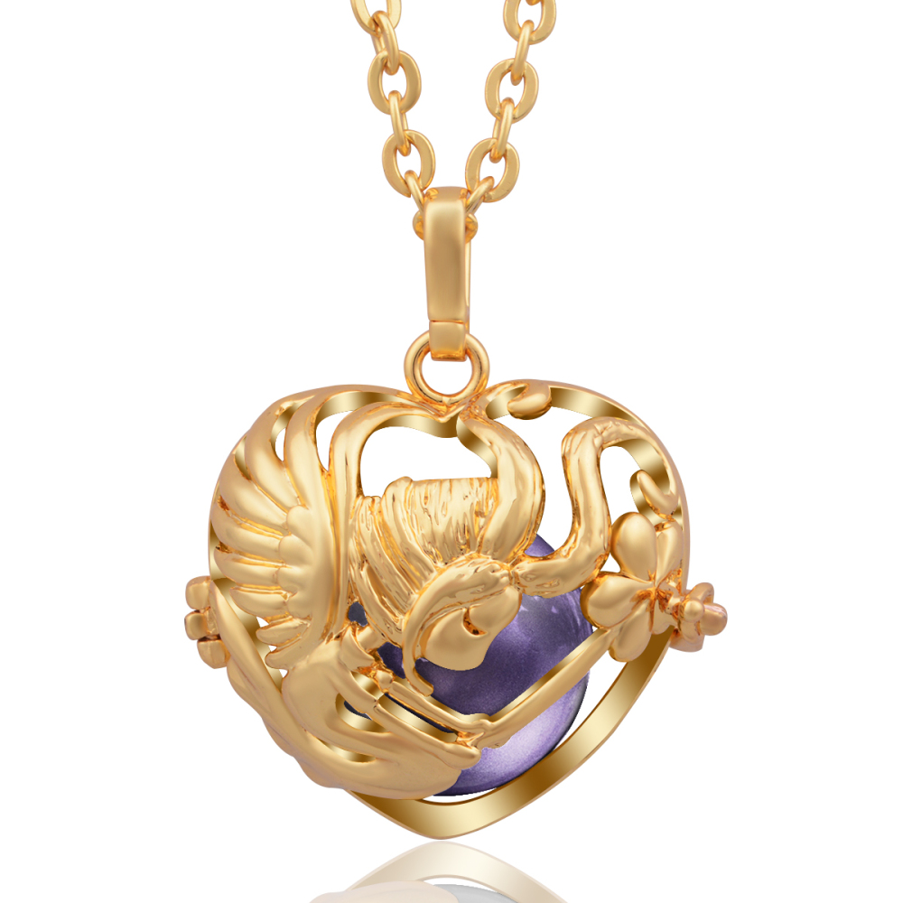 Fairy Four-Leaf Clover Chime Ball Necklace