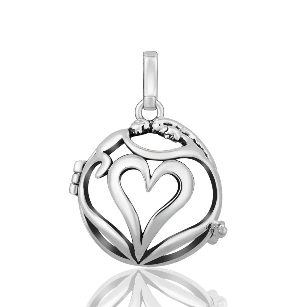 Parents' Heart Design Relaxing Wind Chime Jewelry Pendant