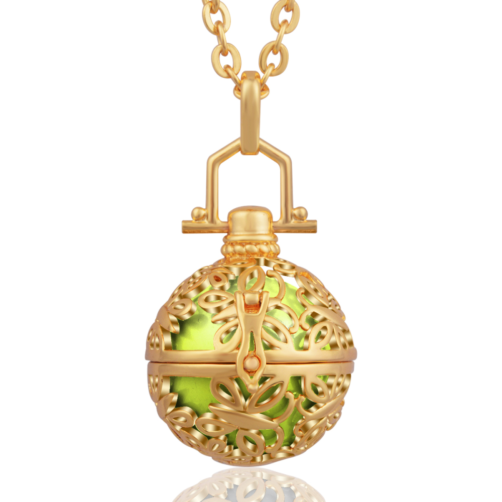 Gold-Plated Copper Butterfly Design Angel Caller Pregnancy Pendant