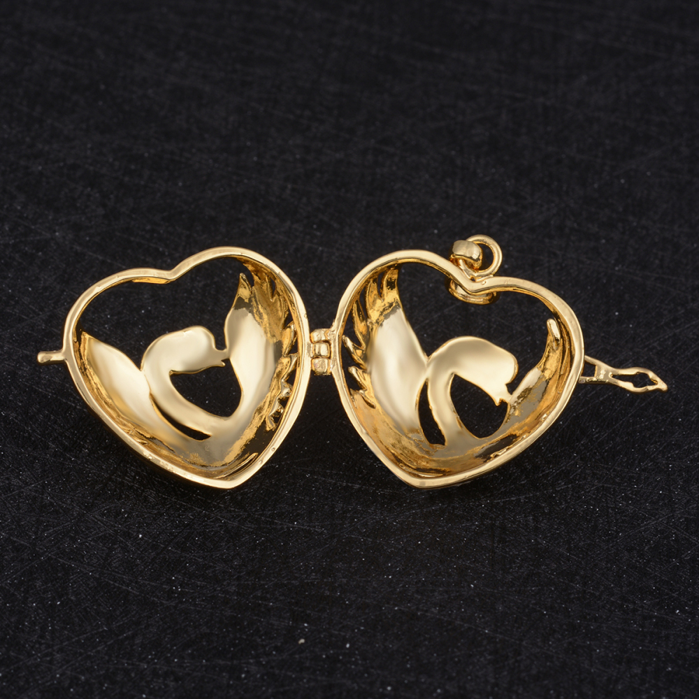 Gold-Plated Copper Swan Design Angel Caller Pregnancy Pendant