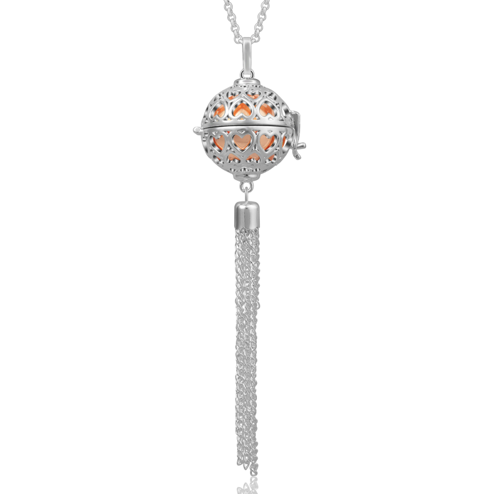 Heart Tassel Design Stress Relief Chime Necklace