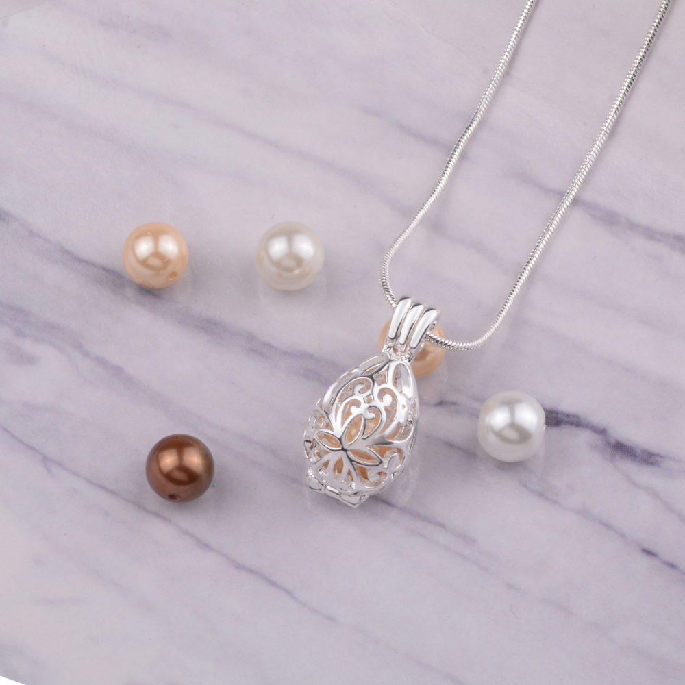 DIY Customizable Celtic Knot Pearls Cage Pendant