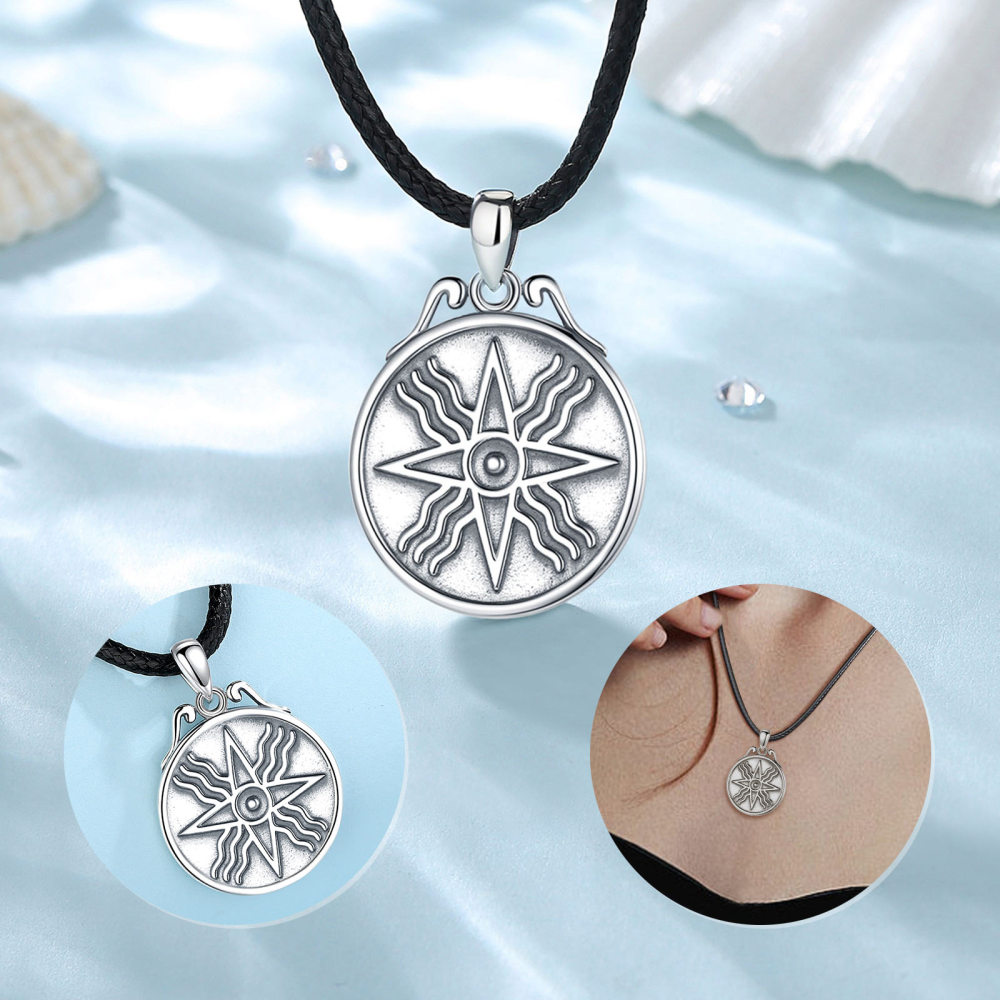 925 Sterling Silver Star of Inanna Vintage Amulet Pendant