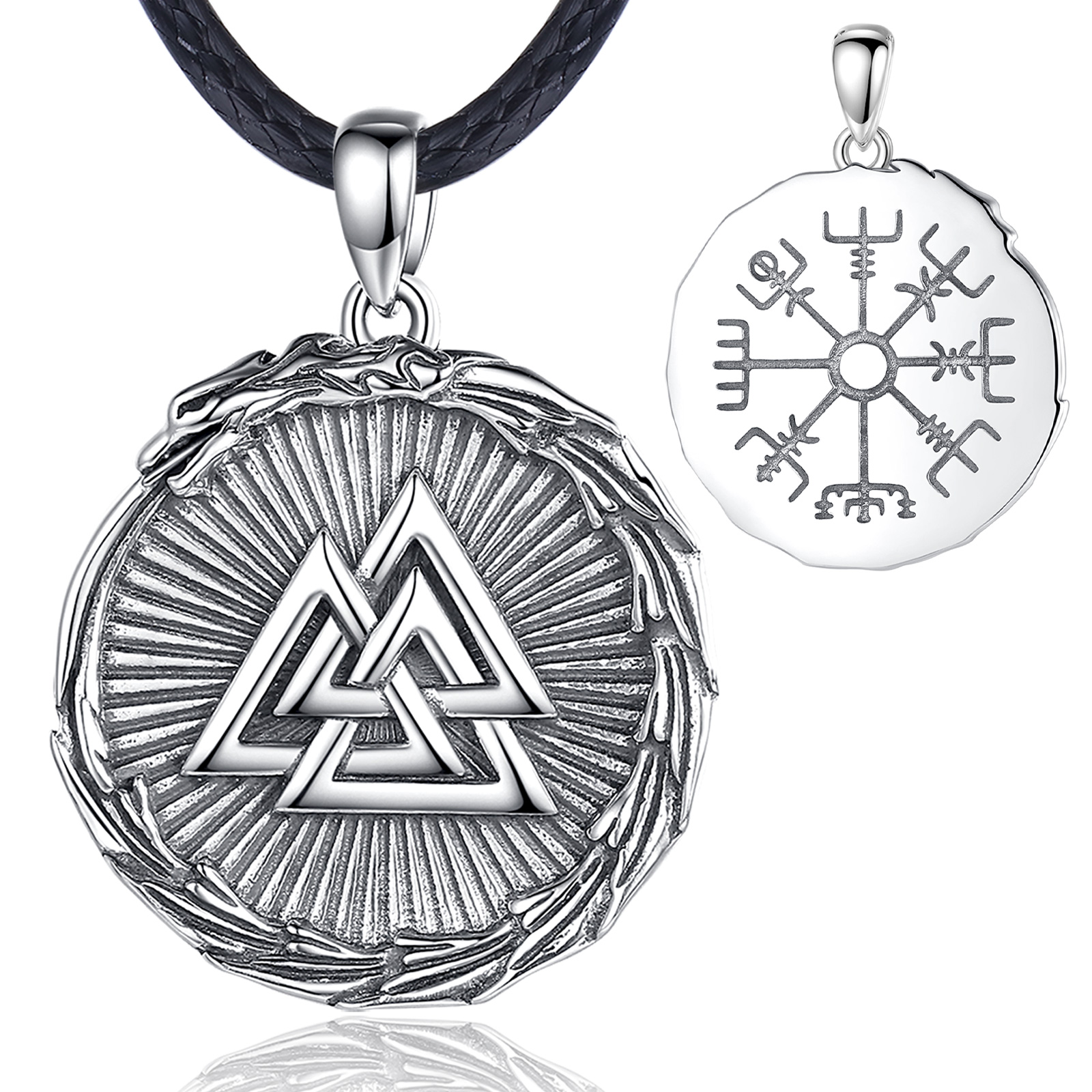 Valknut 925 silver Viking protection
