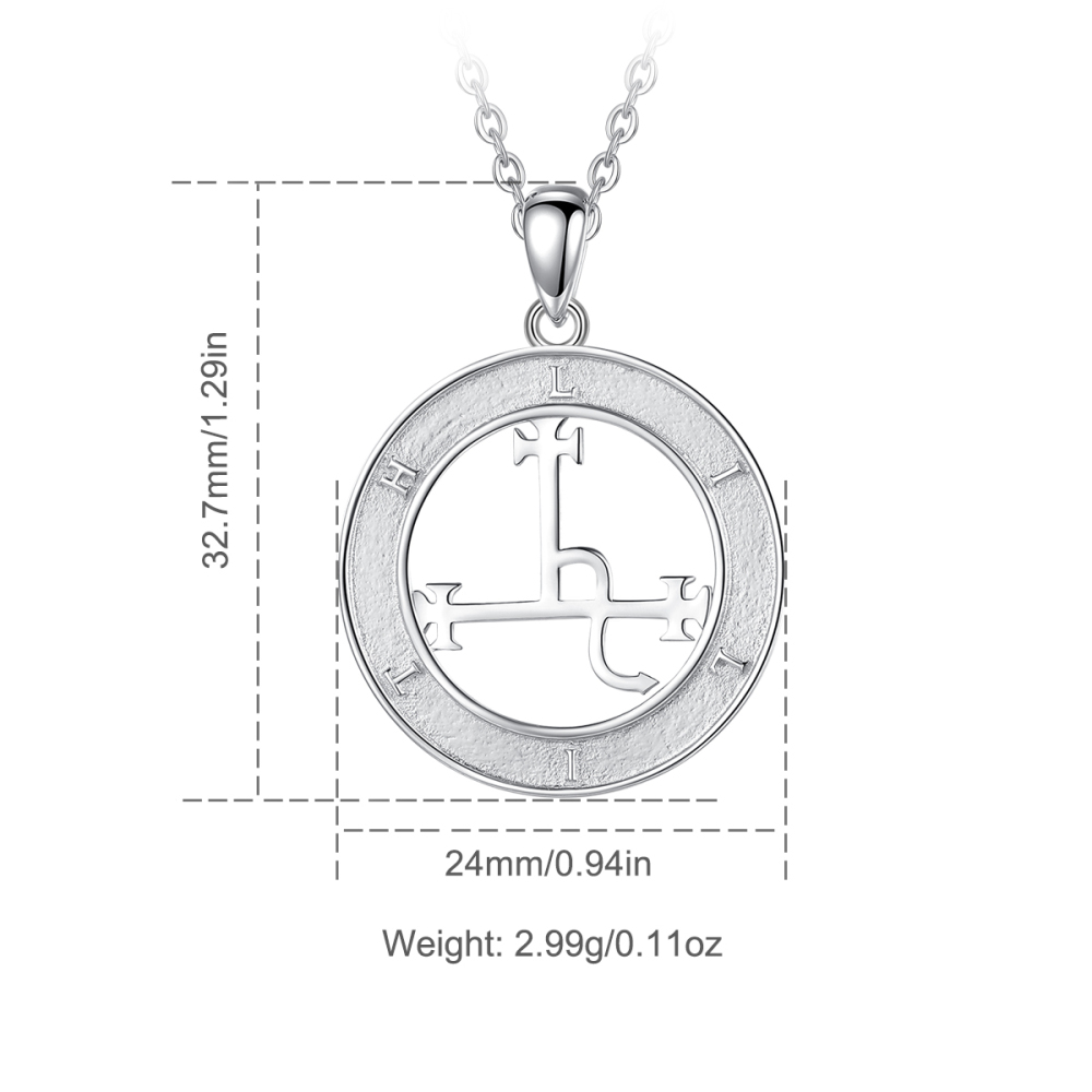 Feminine Power Jewelry 925 Sterling Silver Lilith Sigil Pendant