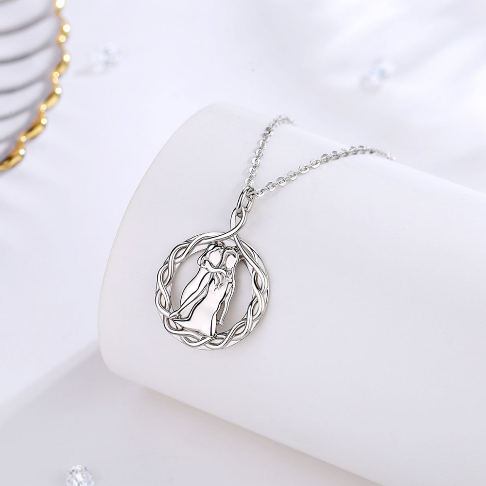 925 Sterling Silver Mother and Daughter Forever Love Pendant