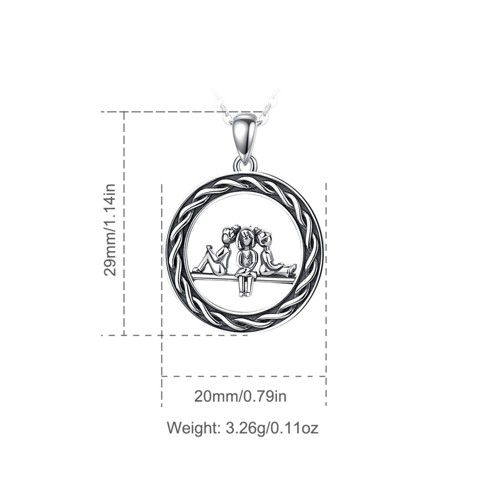 925 Sterling Silver To Infinity and Beyond Soul Sister Pendant Necklace