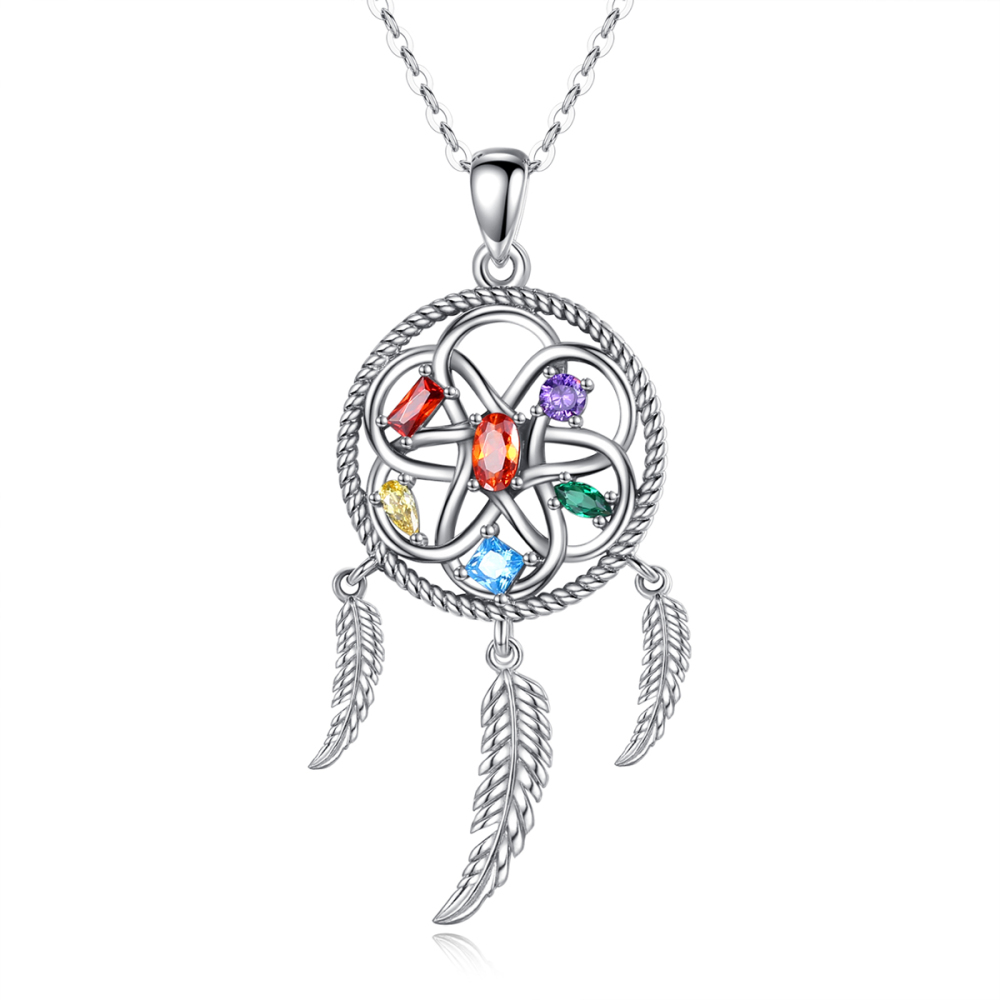 Dreamcatcher 925 Sterling Silver Pendant Spiritual Protection Amulet