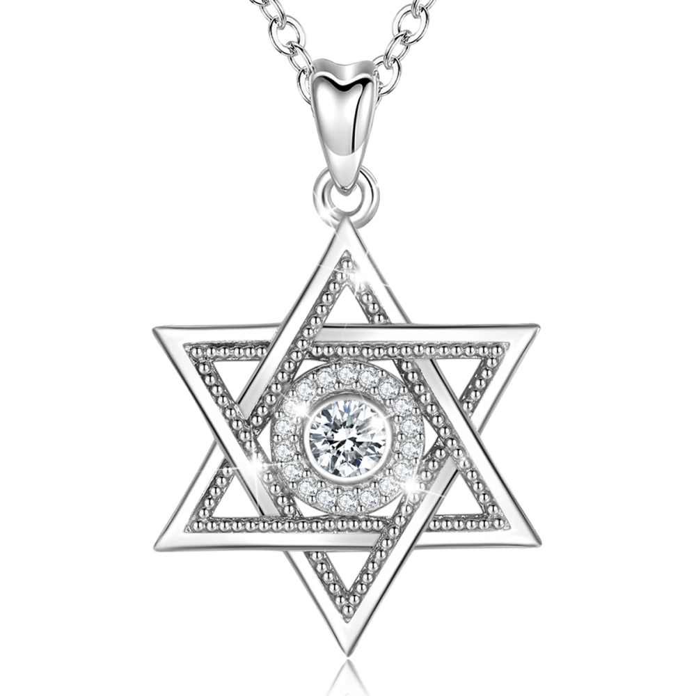 925 Sterling Silver Symbol of Faith & Protection Star of David Necklace