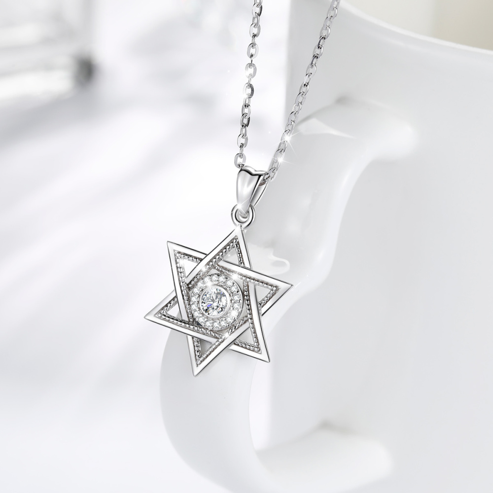 925 Sterling Silver Symbol of Faith & Protection Star of David Necklace
