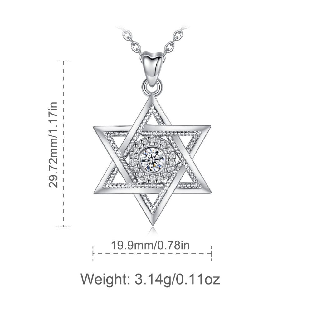 925 Sterling Silver Symbol of Faith & Protection Star of David Necklace