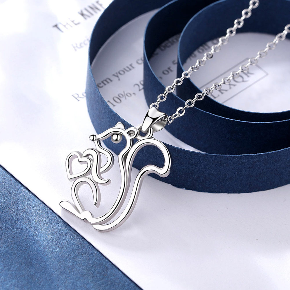 Nature-Inspired Animal Jewelry 925 Sterling Silver Squirrel Pendant Necklace