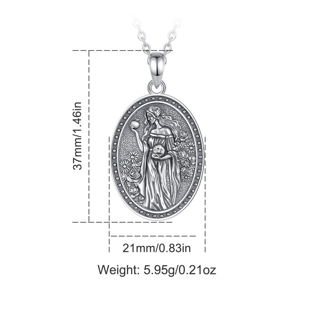 925 Sterling Silver Persephone Goddess Pendant