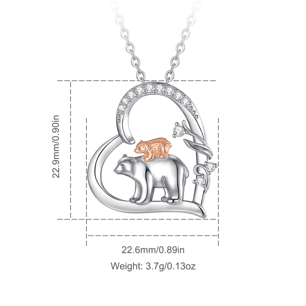 Mother’s Day Gifts 925 Sterling Silver Bear Design Pendant