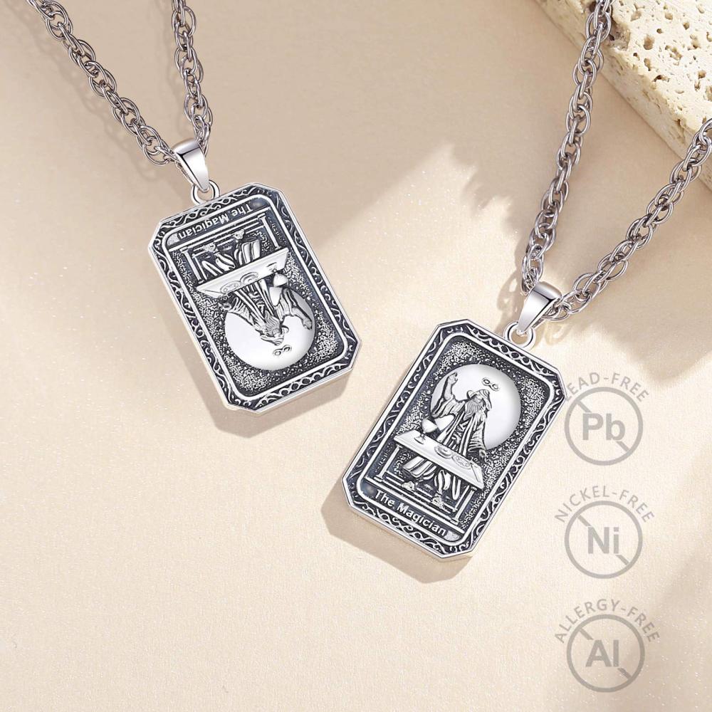 Wholesale Occult Copper Plated Silver The Magician Tarot Pendant