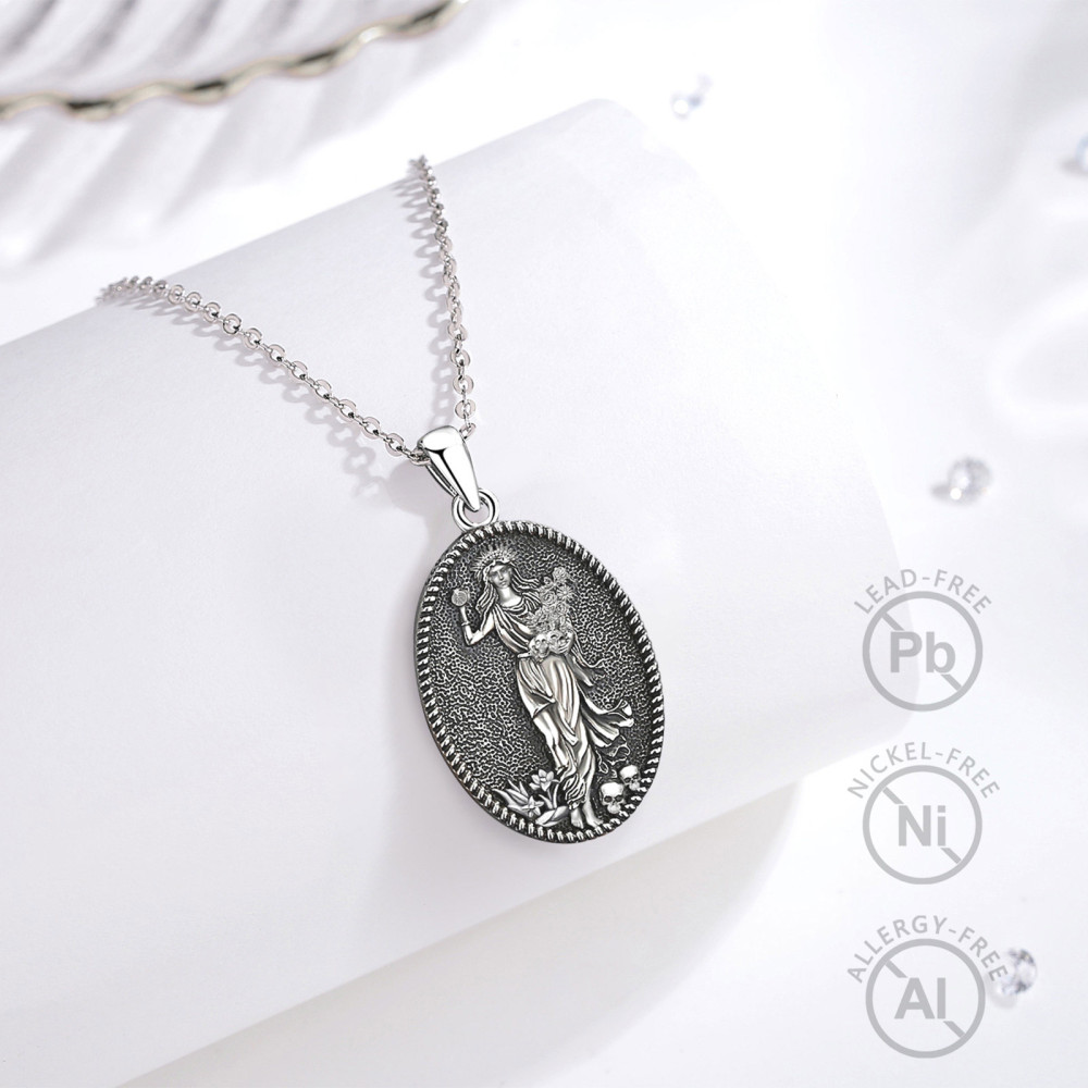 925 Sterling Silver Greek Myth Persephone Goddess Pendant