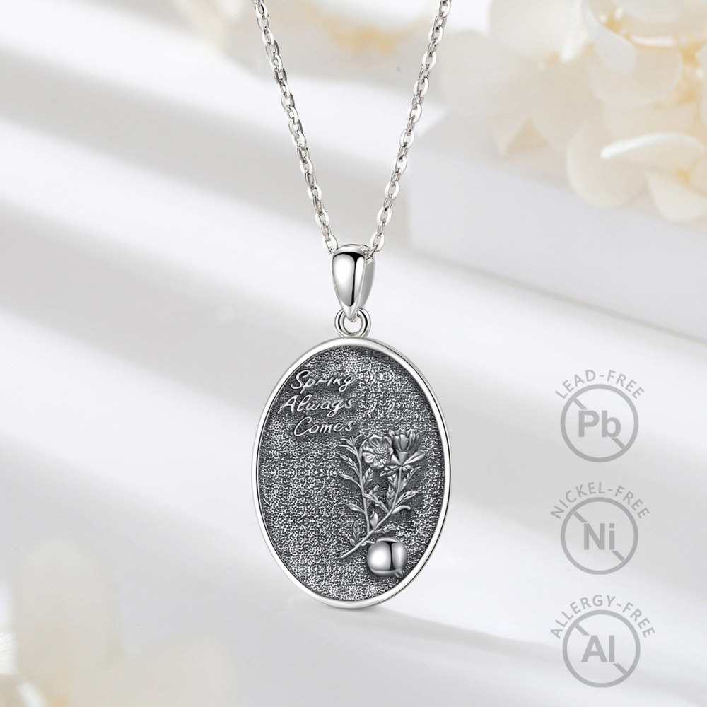 925 Sterling Silver Double-Sided Persephone Goddess Pendant