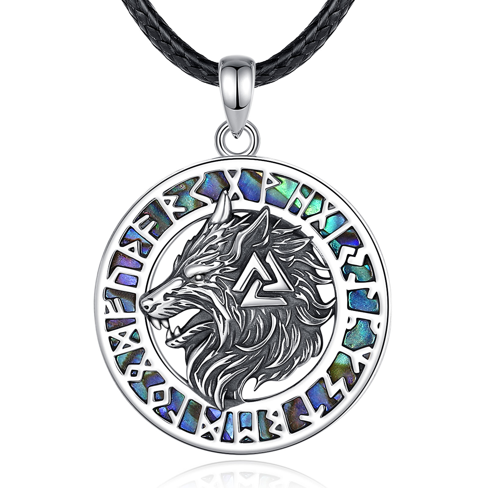 Viking Wolf 925 silver Norse amulet