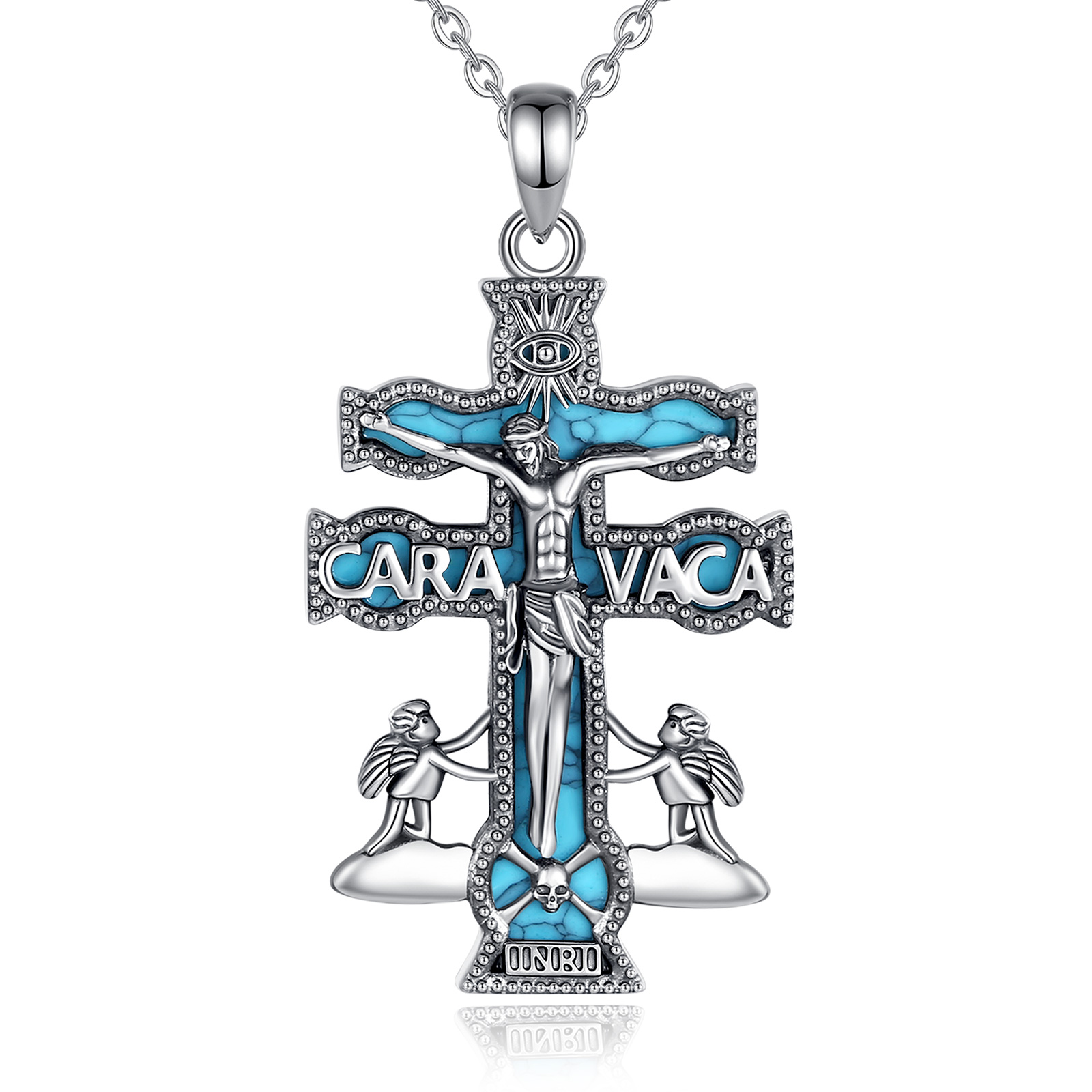 Cross 925 silver religious pendant