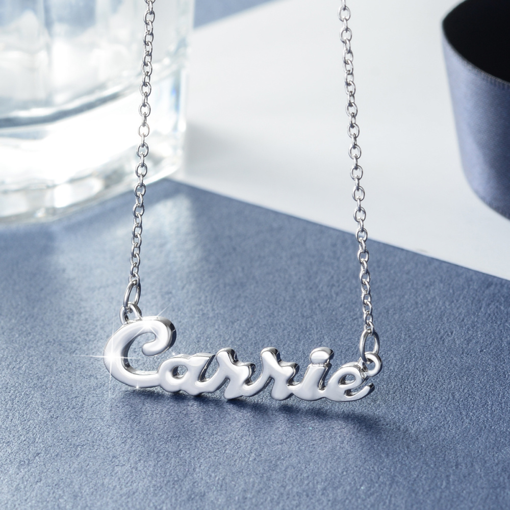 Custom Name Necklace 925 Sterling Silver Personalized Jewelry