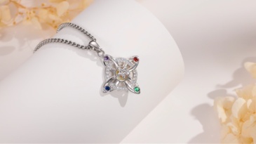925 Sterling Silver Witches Knot Five Element Pendant