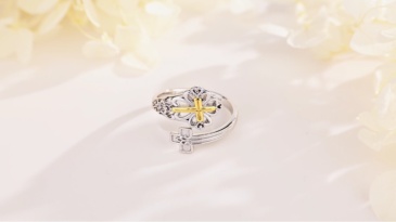 925 Sterling Silver Religious Jewelry Cross Faith Rings