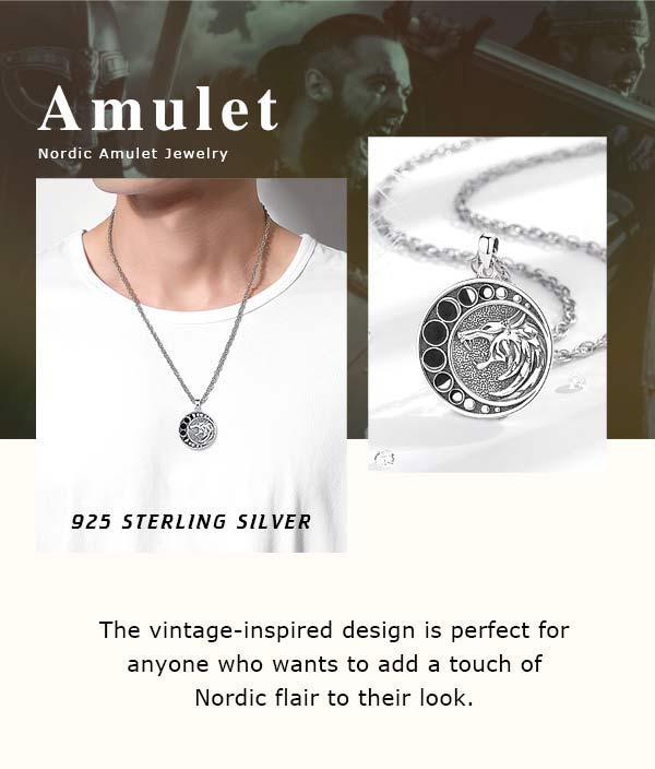Viking Nordic amulet oxidized silver jewelry