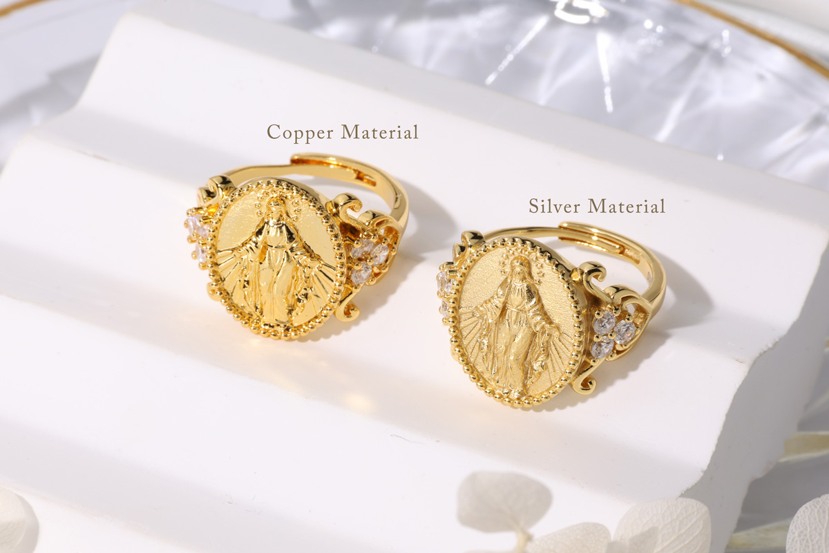925 silver vs copper 18K gold plated rings scene comparison