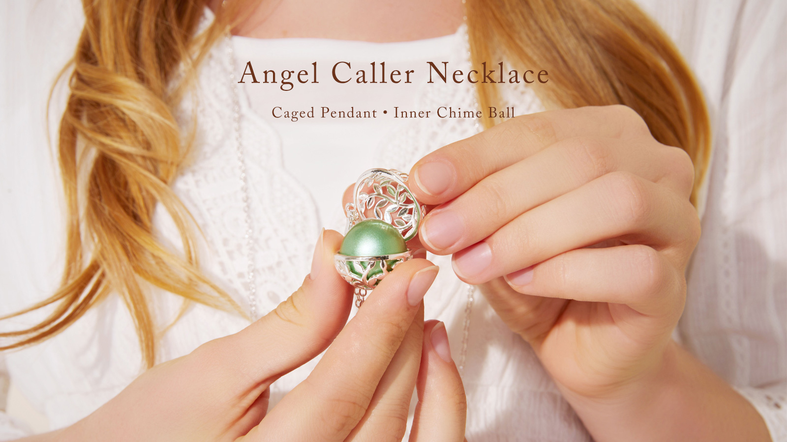 What is an Angel Caller necklace caged chime pendant