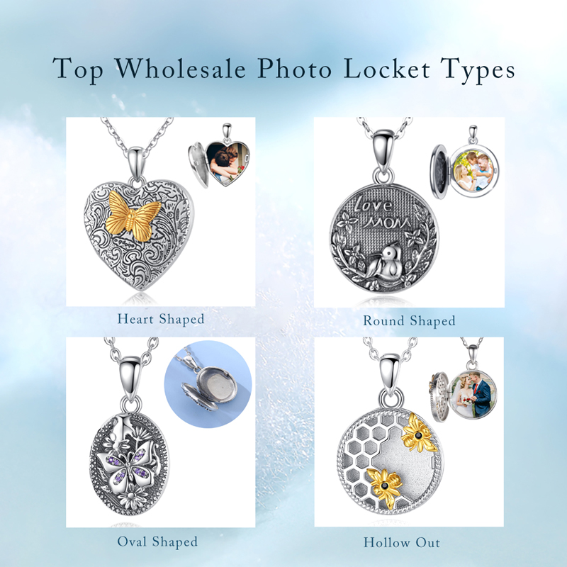 Popular heart oval memorial vintage custom photo locket jewelry wholesale categories