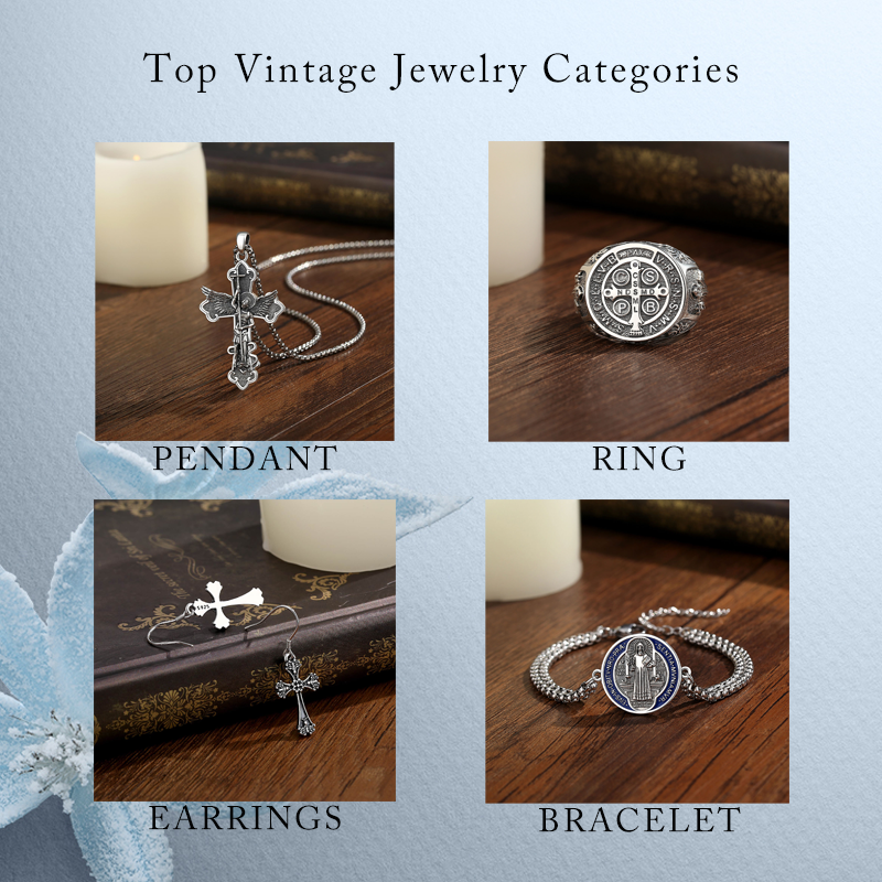 Popular vintage-style sterling silver jewelry categories wholesale