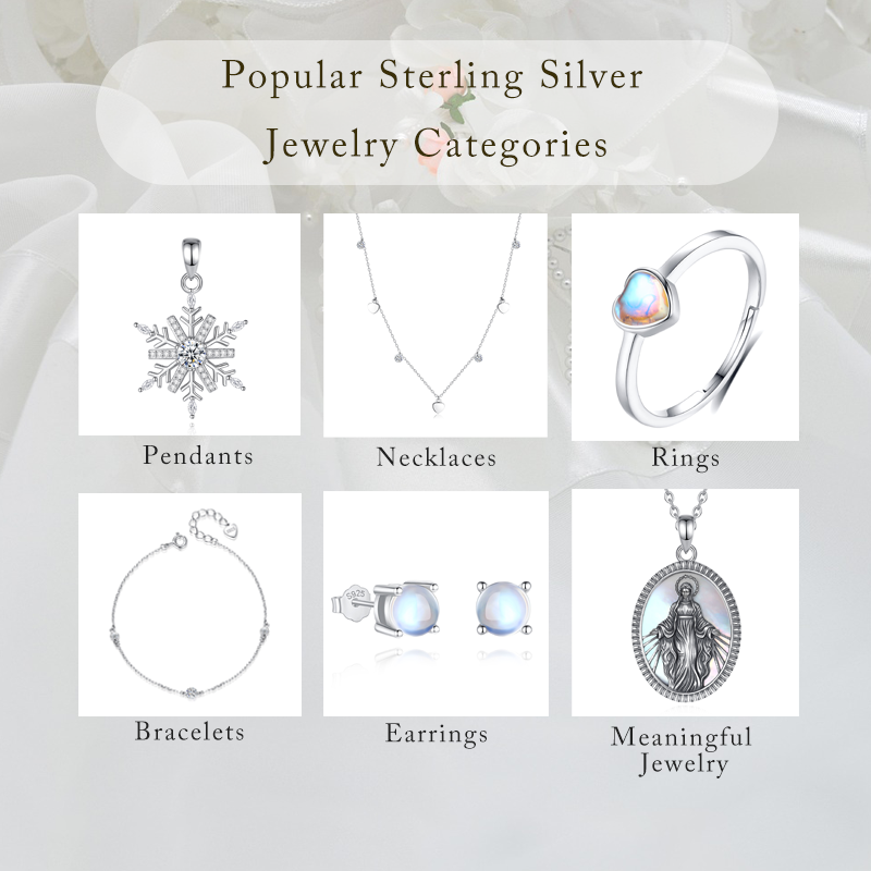 Common types of wholesale 925 sterling silver jewelry