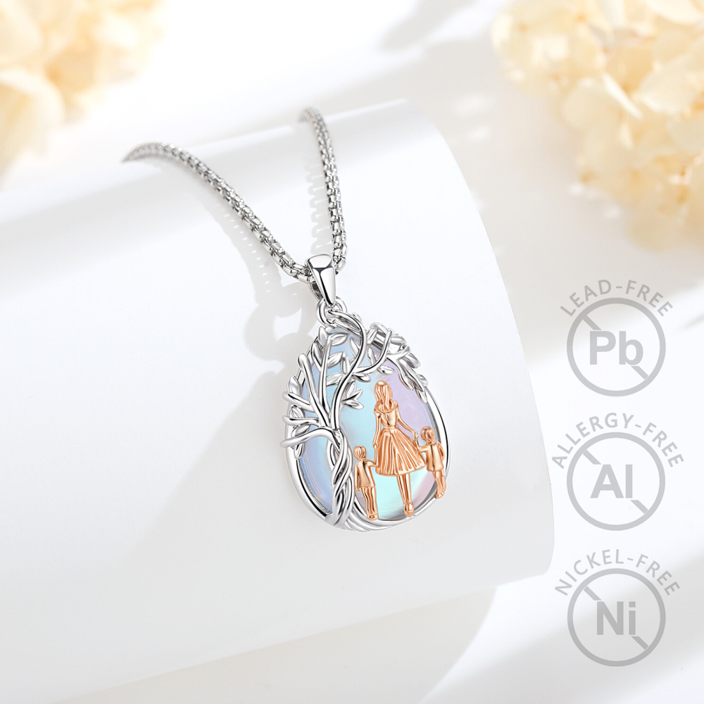 Merryshine Jewelry Tree of Life Mother & Two Kids Pendant