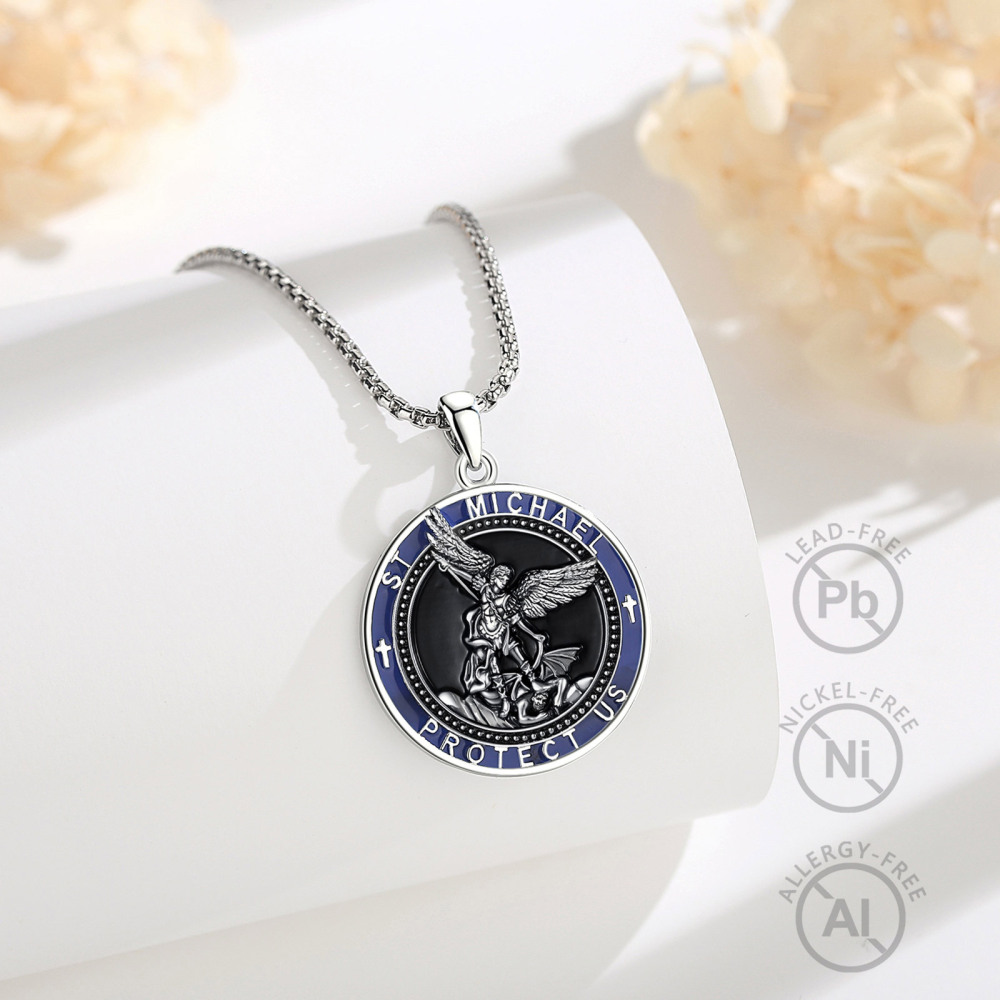 Merryshine Jewelry St. Michael Archangel Medal Pendant